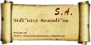 Stánicz Azucséna névjegykártya